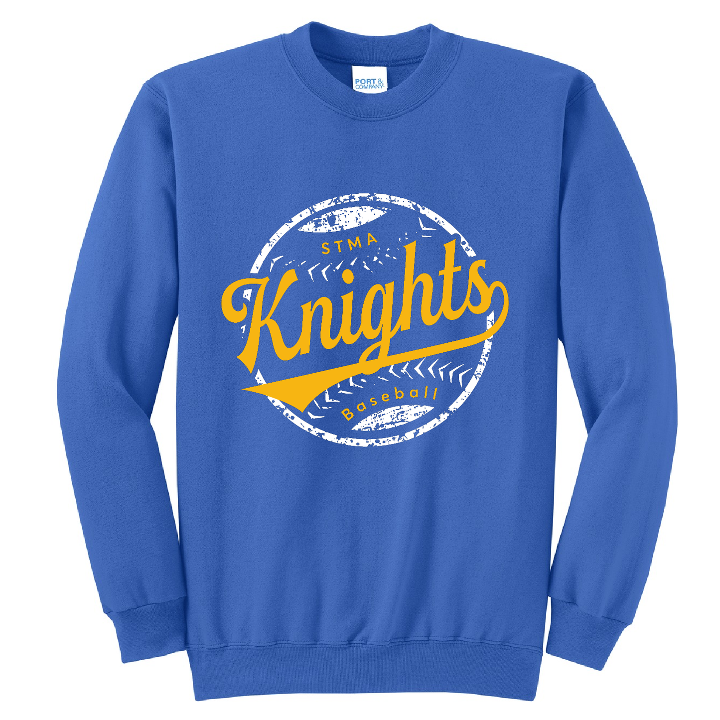 Knights Round Logo Baseball Crew Sweatshirt