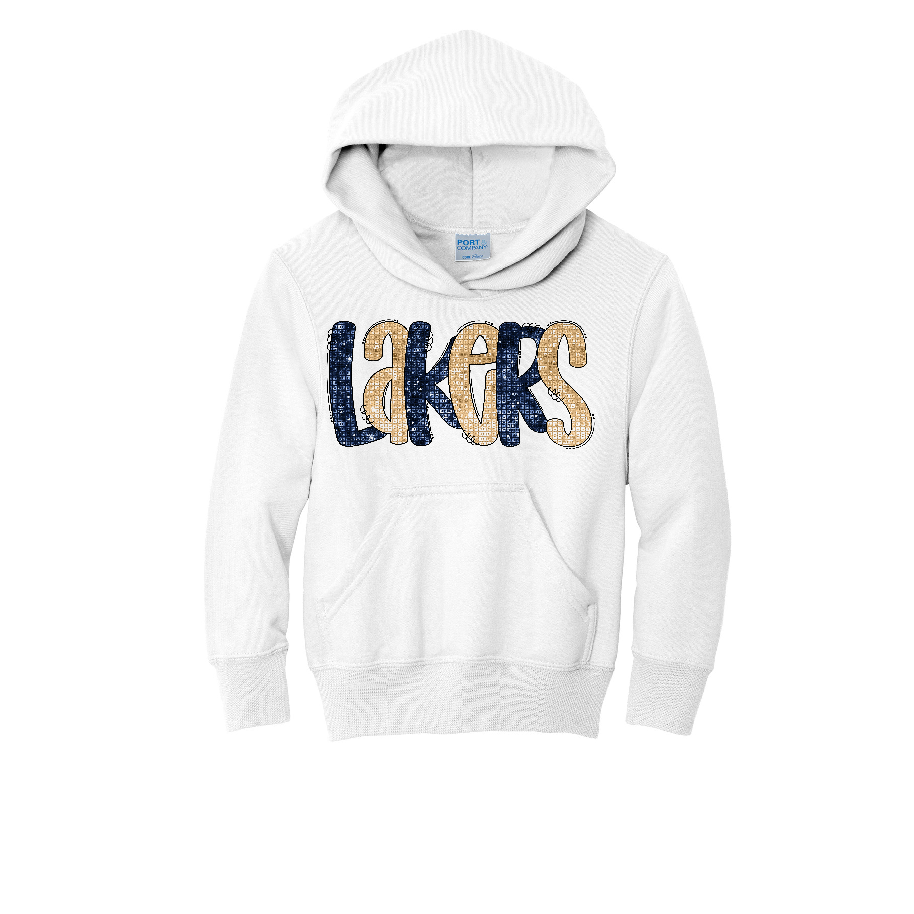 White Sequin Pattern Laker Sweatshirt