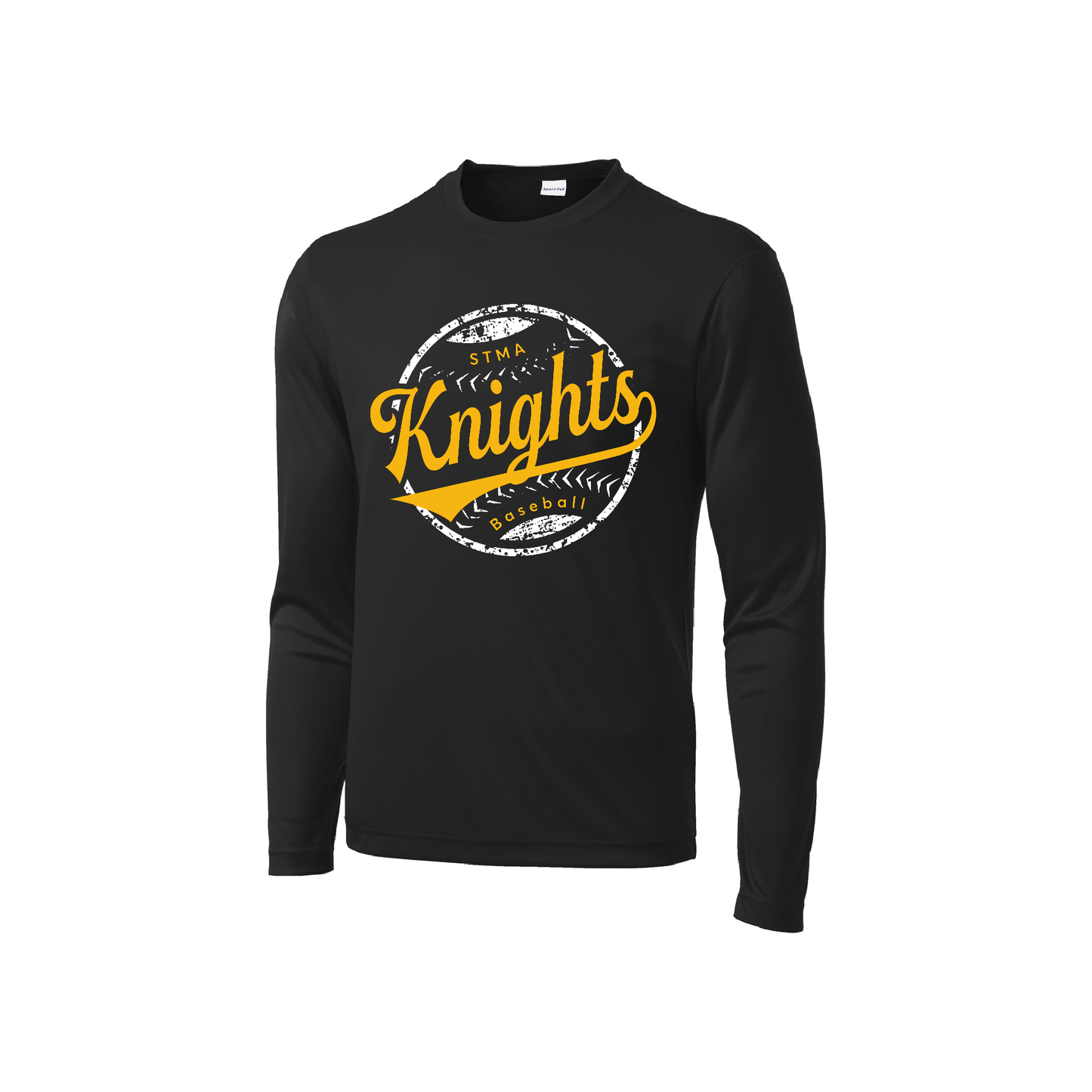 Knights Round Logo Baseball Long Sleeve Performance T