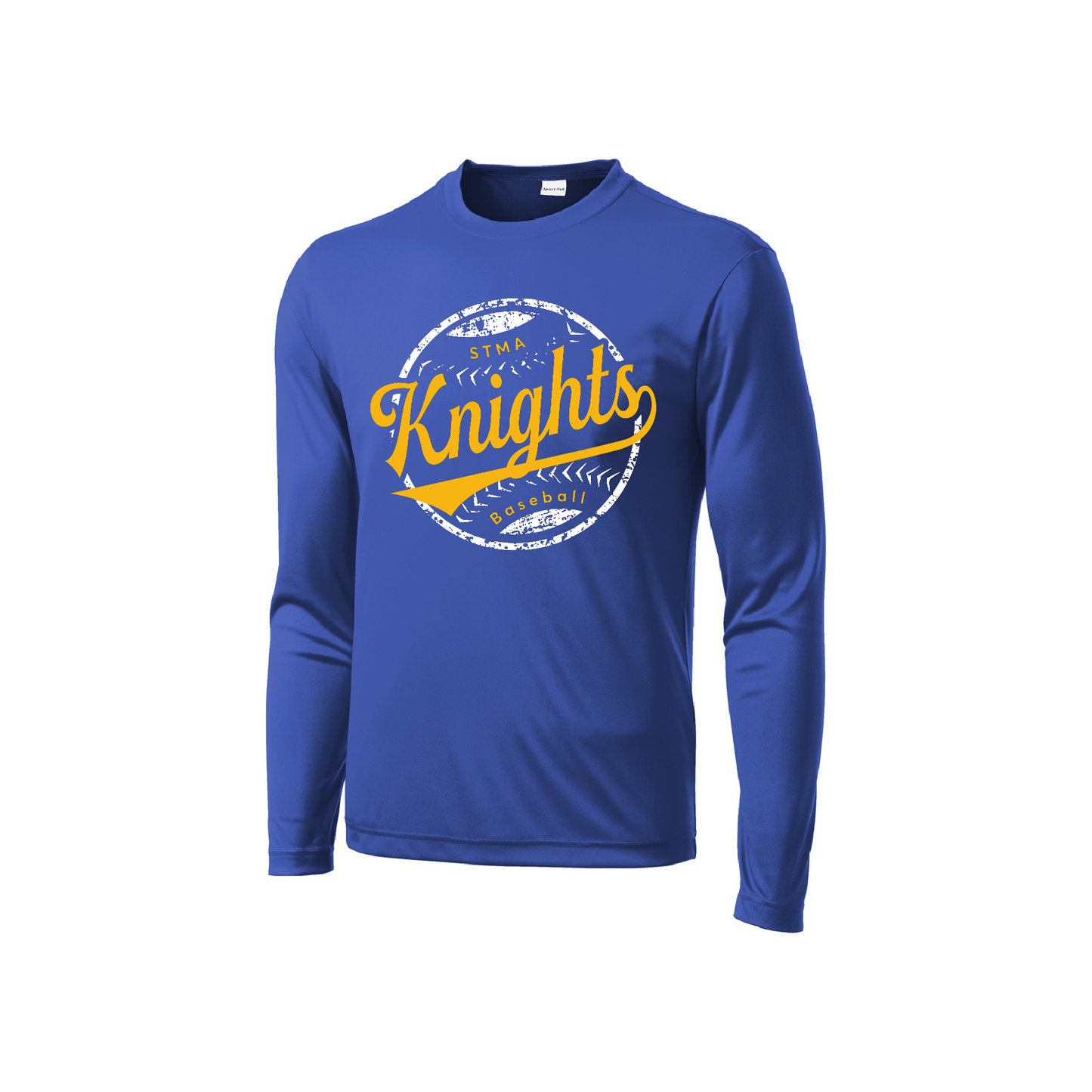 Knights Round Logo Baseball Long Sleeve Performance T