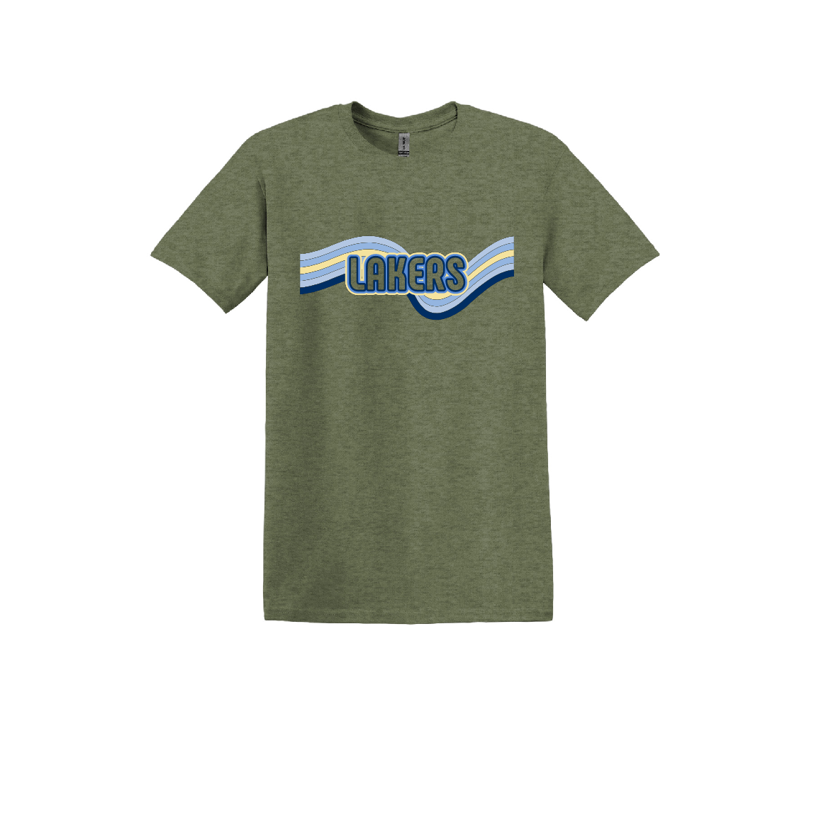 Heather Military Green Wave T
