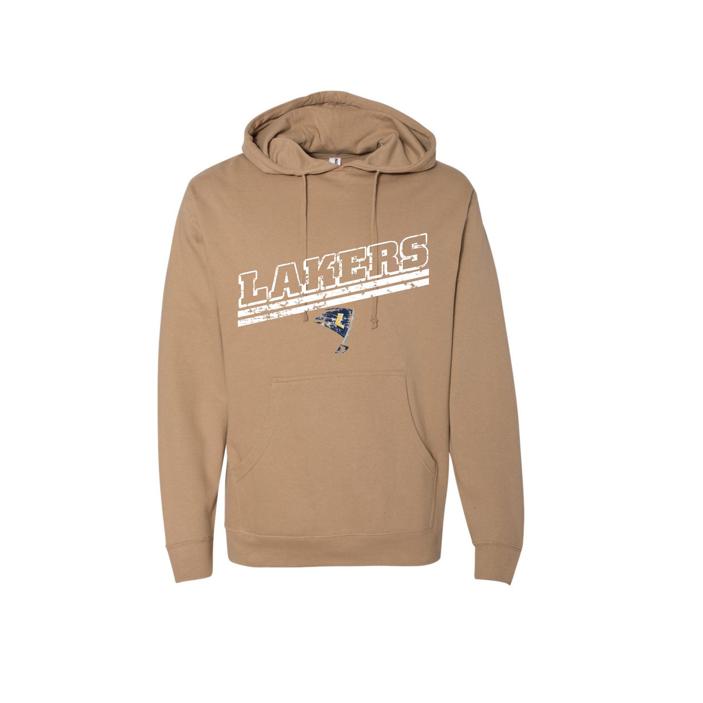 Lakers Distressed Slant Hoodie