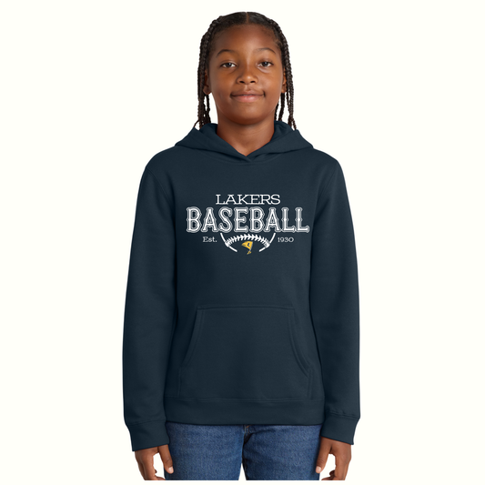 Lakers Baseball Youth Fleece Hoodie