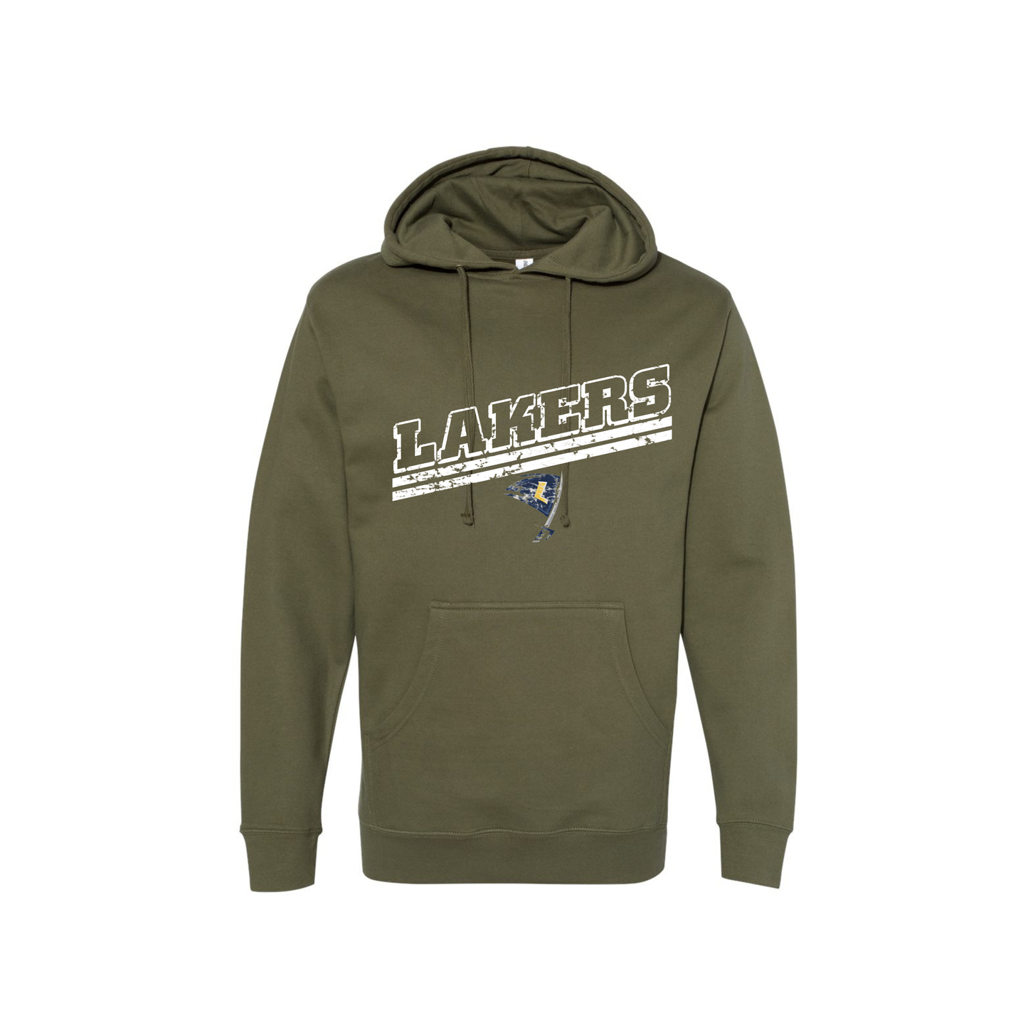 Lakers Distressed Slant Hoodie