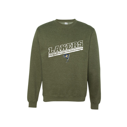 Lakers Distressed Slant Crew
