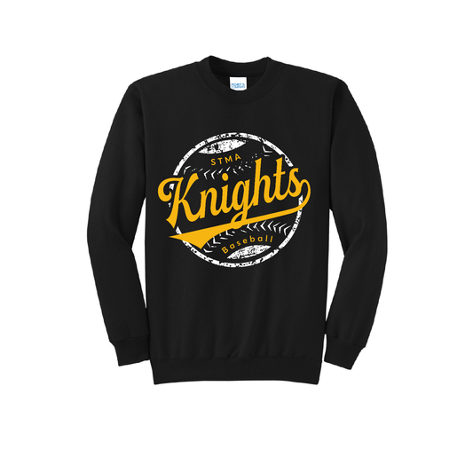 Knights Round Logo Baseball Crew Sweatshirt