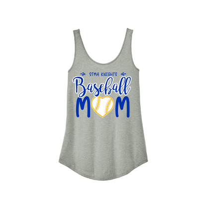 Baseball Mom Relaxed Tank, Heart Design