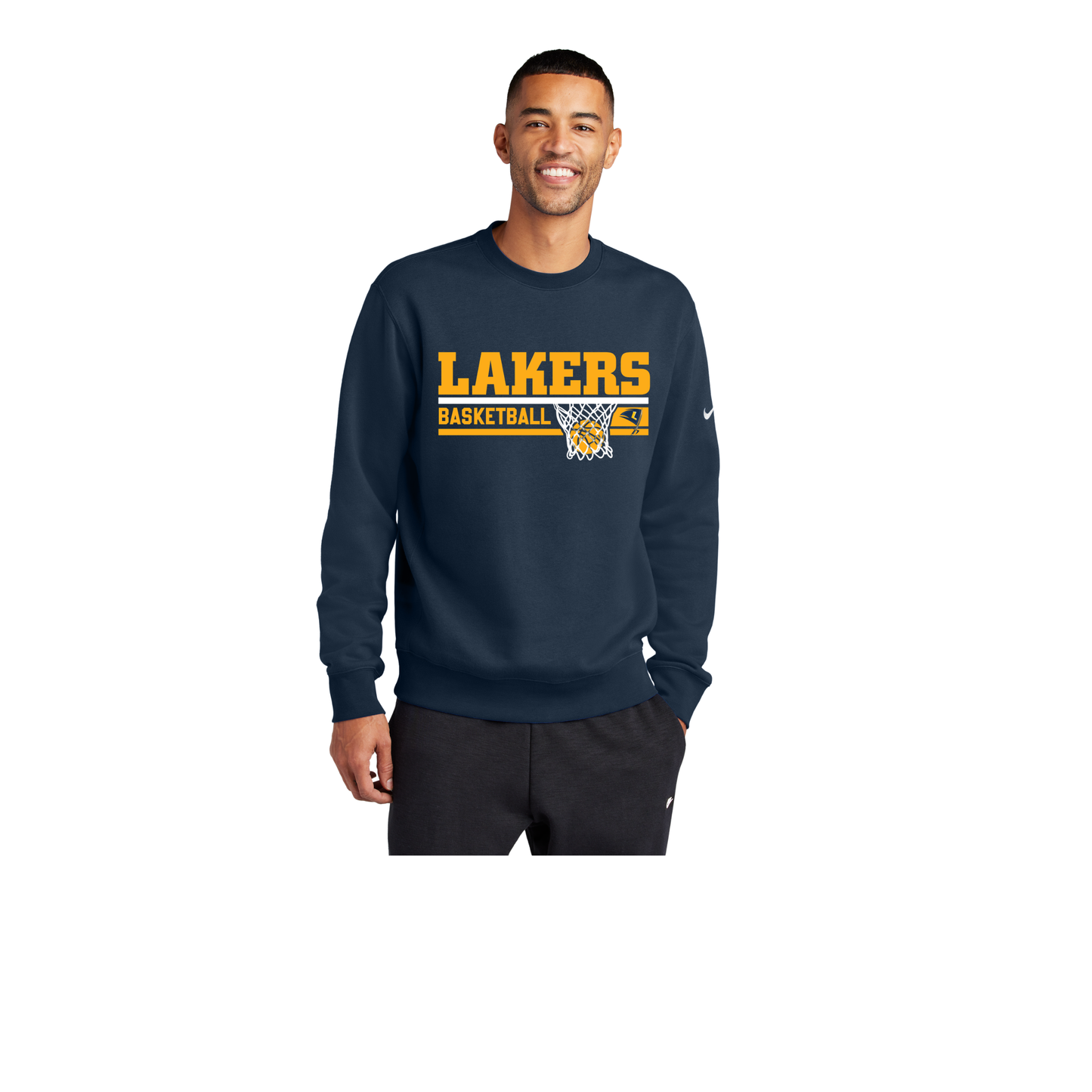 Lakers Basketball Nike Fleece Crewneck