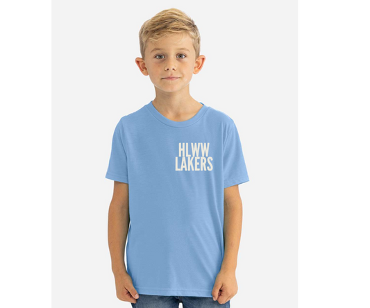 Youth White Lakers Block T