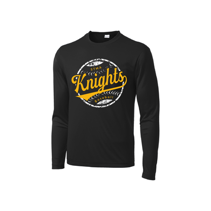 Knights Round Logo Baseball Long Sleeve Performance T