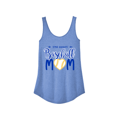 Baseball Mom Relaxed Tank, Heart Design